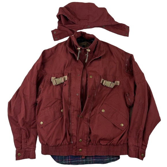 VTG Willis & Geiger Men Hooded Jacket & Vest Sz M Fishing Hunting - Picture 1 of 10